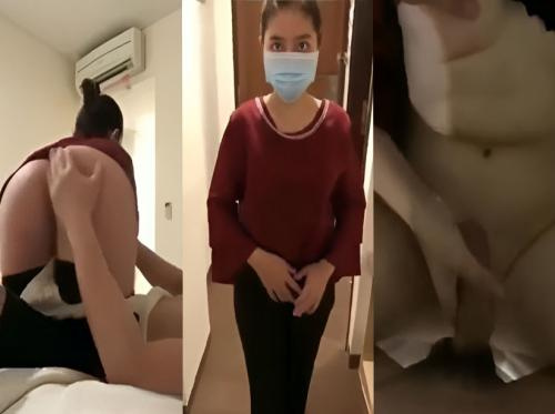 The girl was shy for the first time getting a massage