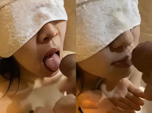 Let the sugar baby cover her face with sperm