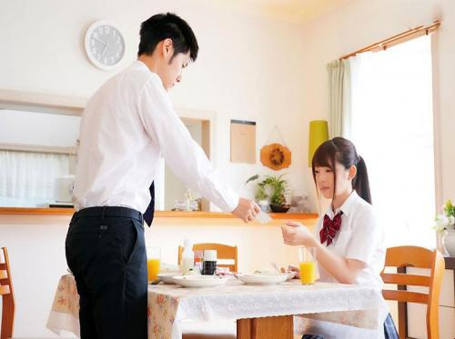 The kind sister pleases her teenage brother