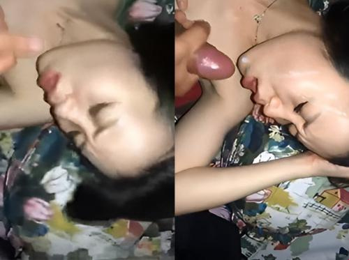 Squirting cum all over my face